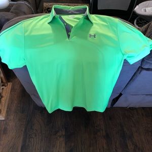 Under armour mens lime green shirt